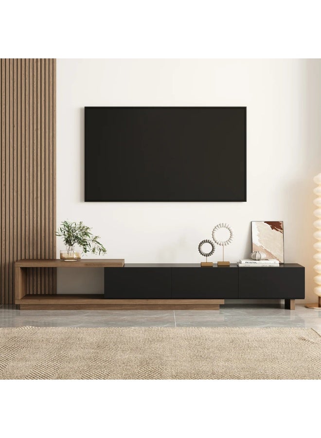 Malazhouse Modern extendable Living room Set Brown and Black - Image 4